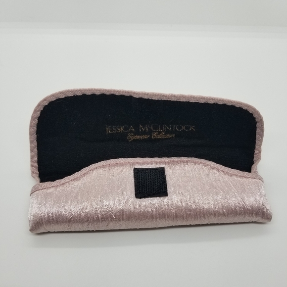 Jessica McClintock Eyewear Collection pink satin glasses case - Picture 3 of 5